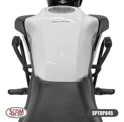 Protetor de Motor com Pedaleira Scam Yamaha Factor Dx 150 2025 em diante Preto Fosco