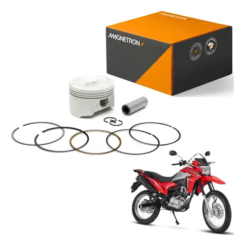 Kit Pistão com Anéis Magnetron Honda Cg Bros 160 Titan Fan Start Cargo 2016 a 2023 1,00 mm