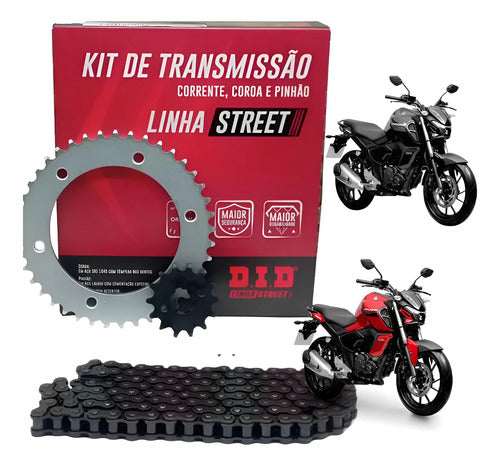 Kit Relação DID com Retentor Yamaha Fazer Fz15 150 2023 a 2025 428HXV 128L 41/14T