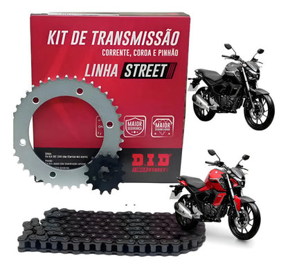 Kit Relação DID com Retentor Yamaha Fazer Fz15 150 2023 a 2025 428HXV 128L 41/14T