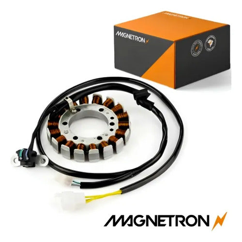 Magneto Estator com Bobina de Pulso Magnetron Honda Nx 400 Falcon 1999 a 2008