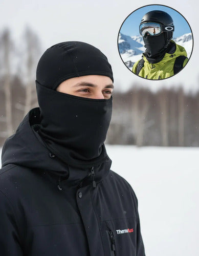 Balaclava Gola Térmica Curtlo Thermoplus Articulada Preto Tamanho G