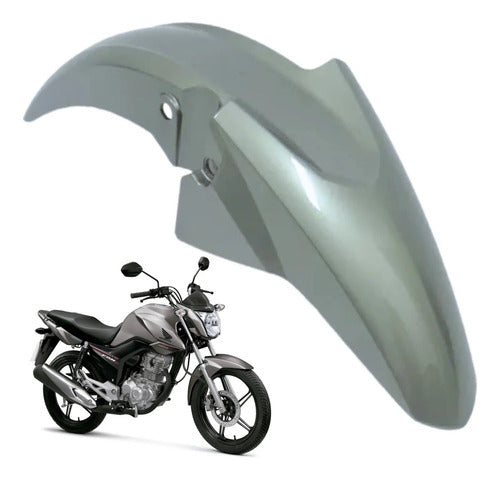 Paralama Dianteiro sem Suporte Paramotos Honda Cg 160 Titan Fan 2016 a 2021 Cinza Tornado
