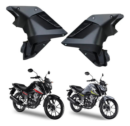 Par de Acabamentos Internos da Aba do Tanque Paramotos Honda Cg 160 Titan Fan 2025 em diante Preto