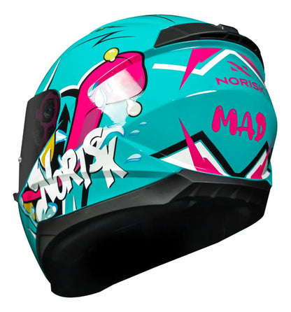 Capacete Norisk Razor Mad Azul Brilhante