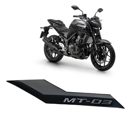 Adesivo da Aba do Tanque Direita Yamaha Mt-03 2022 em diante Preto