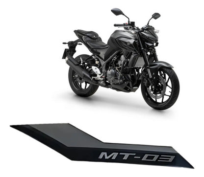 Adesivo da Aba do Tanque Direita Yamaha Mt-03 2022 em diante Preto