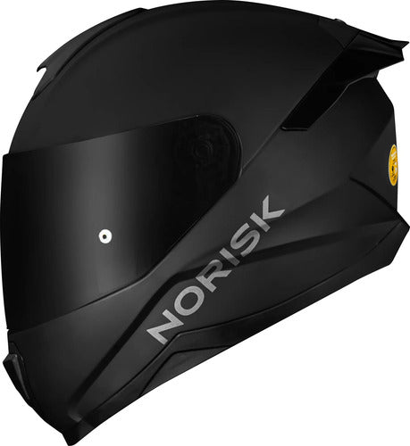 Capacete Norisk Razor Solid com 2 Viseiras e Spoiler Preto Fosco