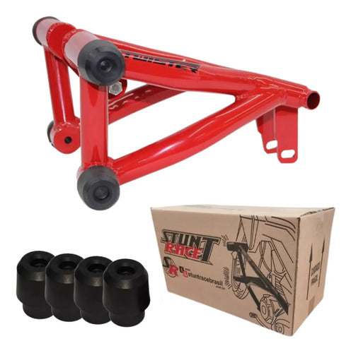 Protetor de Motor Stunt Race Cage Honda Cb 250f Twister 2016 em diante Vermelho