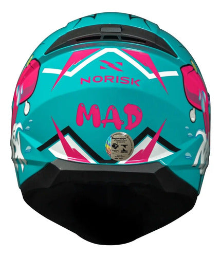 Capacete Norisk Razor Mad Azul Brilhante