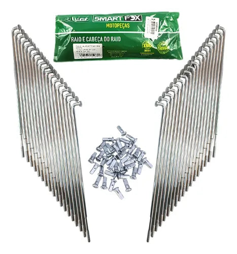 Jogo de Raios Smartfox Honda Cg 125 150 Titan Fan 3,5 mm Inox