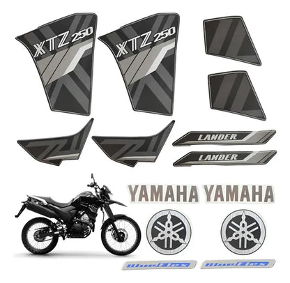 Kit Adesivos JS Yamaha Lander 250 2021 a 2022 Preto