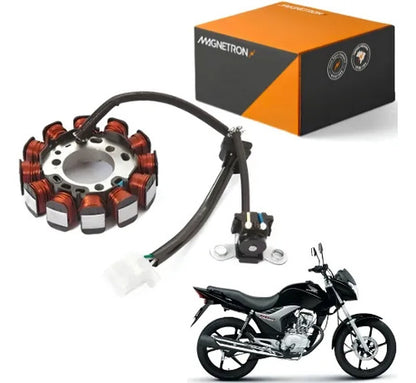 Magneto Estator com Bobina de Pulso Magnetron Honda Cg 150 Titan Fan 2009 a 2013