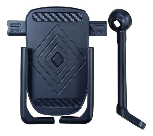 Suporte de Celular para Retrovisor Motocom MT500-2 Giro 360 4 a 7 Polegadas