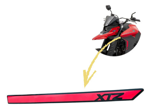 Adesivo da Aba do Tanque Esquerda Yamaha Lander 250 2025 Vermelho Metálico