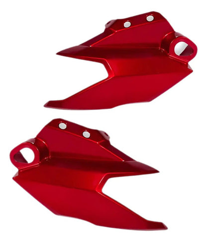 Par de Carenagens Laterais do Farol Paramotos Yamaha Fazer Fz25 250 2018 a 2021 Vermelho Metálico