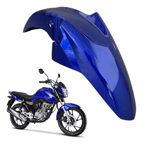 Paralama Dianteiro sem Suporte Paramotos Honda Cg 160 Fan 2022 a 2024 Azul
