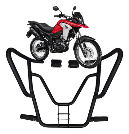 Protetor de Motor com Pedaleira Chapam Honda Xre 190 2025 em diante Preto Fosco