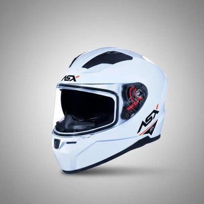Capacete ASX City SV Solid com Óculos Solar Interno Branco Brilhante Tamanho 54/XS