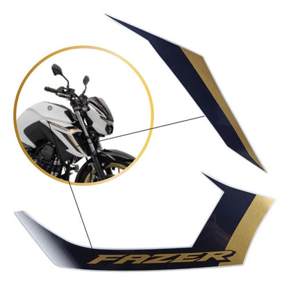 Adesivo da Tomada de Ar Direita Yamaha Fazer Fz25 250 2025 Branco