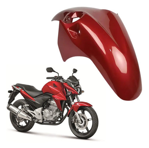 Paralama Dianteiro Paramotos Honda Cb 300r 2013 a 2015 Vermelho Perolizado