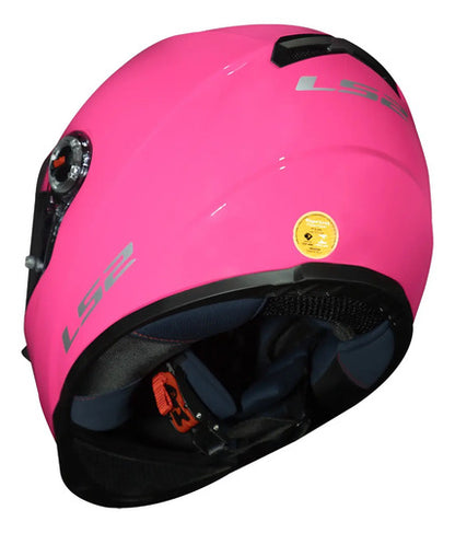 Capacete LS2 FF358 Solid Rosa Brilhante