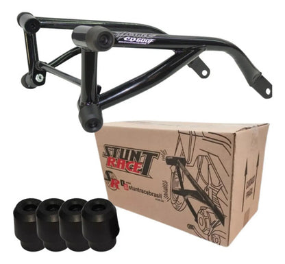 Protetor de Motor Stunt Race Cage Honda Cb 600f Hornet 2008 em diante Preto Brilhante