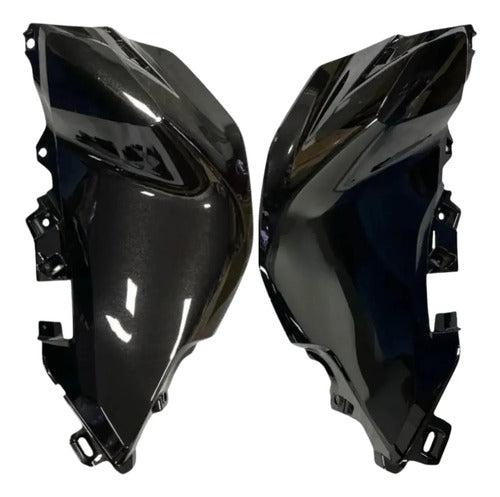 Par de Capas do Tanque Paramotos Honda Cg 160 Titan 2025 em diante Preto Metálico