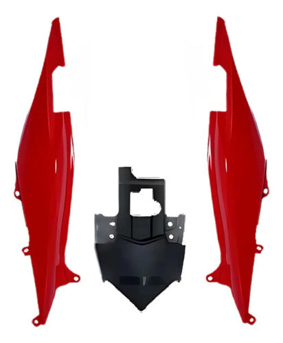 Kit Rabeta Lateral Completa Paramotos Honda Cb 300r 2014 em diante Vermelho