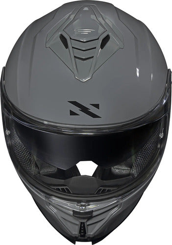 Capacete Norisk Strada II Solid com Óculos Solar Interno e Spoiler Cinza