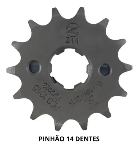 Kit Relação Smartfox com Retentor Honda Cg 125 Fan 2014 em diante 428OH 118L 43/14T