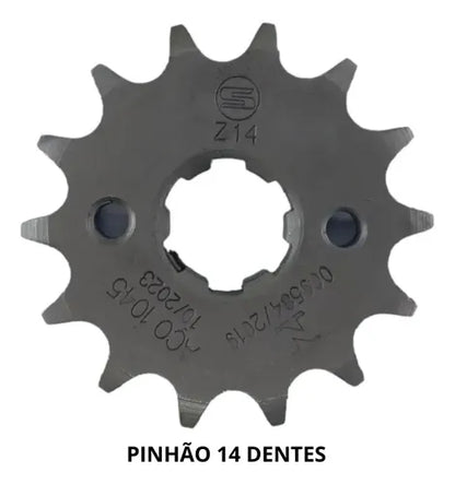 Kit Relação Smartfox com Retentor Honda Cg 125 Fan 2014 em diante 428OH 118L 43/14T