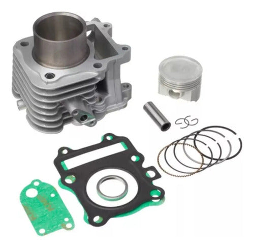 Kit Cilindro Pistão e Anéis KMP Honda Cg 150 Titan Fan 2004 a 2015 Bros 150 2003 a 2015 220 cc