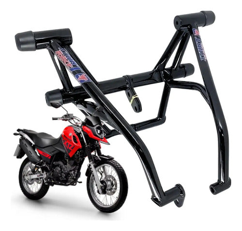 Protetor de Motor Stunt Race Street Cage Yamaha Crosser 150 2014 a 2024 Preto Brilhante
