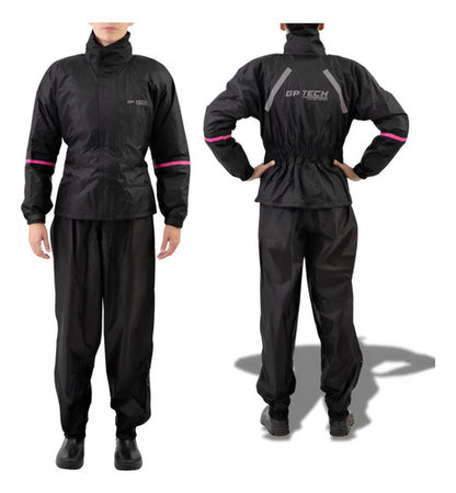 Capa de Chuva Conjunto GP Tech Essence Premium Feminina Preto Rosa