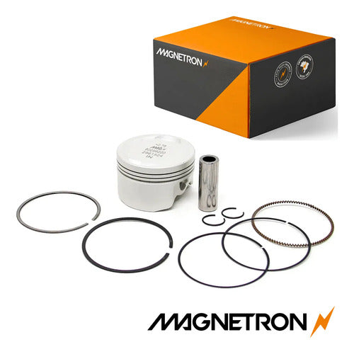 Kit Pistão com Anéis Magnetron Honda Cg 150 Titan Fan 2004 a 2015 Bros 150 2006 a 2014 0,75 mm