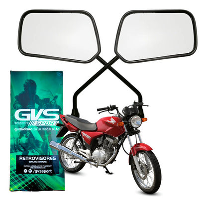Par de Retrovisores GVS Honda Cg 125 150 Titan Fan