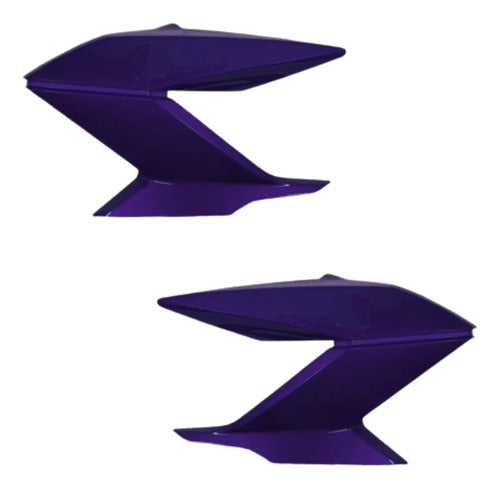 Par de Guias de Ar Abas do Tanque Paramotos Yamaha Fazer 150 2024 Roxo Metálico