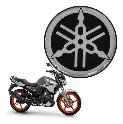 Adesivo Emblema Diapasão da Aba do Tanque Yamaha Factor Dx 150 2025 em diante Preto