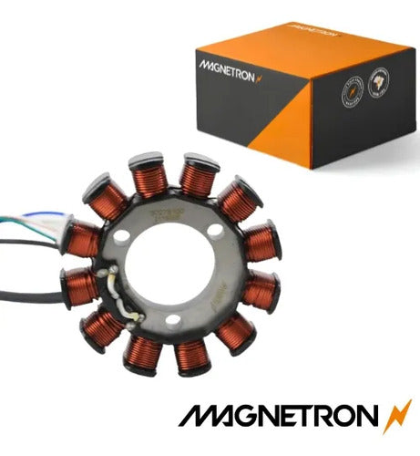Magneto Estator com Bobina de Pulso Magnetron Yamaha Factor 125 2014 a 2016