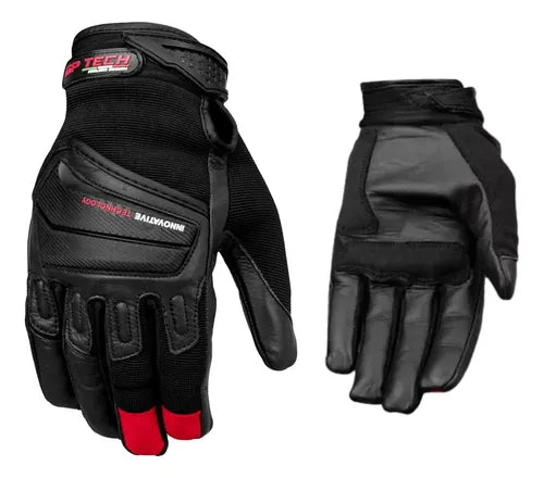 Luva GP Tech Urban Tech Preto Vermelho