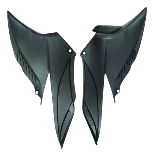 Par de Tampas Laterais em Plástico ABS Paramotos Honda Cb 300r 2009 a 2015 Preto