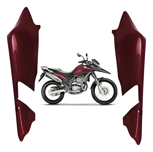 Par de Rabetas Laterais Paramotos Honda Xre 300 2010 a 2012 Vermelho Perolizado