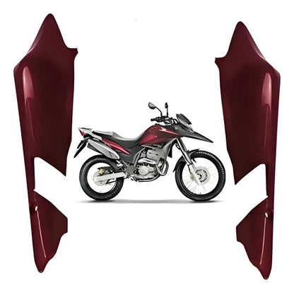 Par de Rabetas Laterais Paramotos Honda Xre 300 2010 a 2012 Vermelho Perolizado