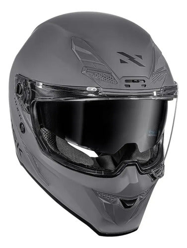 Capacete Norisk Rock Solid com 2 Viseiras e Óculos Solar Interno Cinza Fosco
