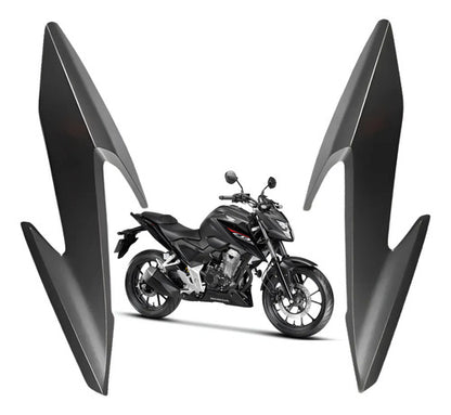 Par de Carenagens Laterais do Farol Paramotos Honda Cb 300f Twister 2023 a 2025 Cinza