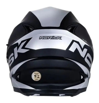 Capacete Norisk FF302 Manty com Óculos Solar Interno Preto Prata Fosco