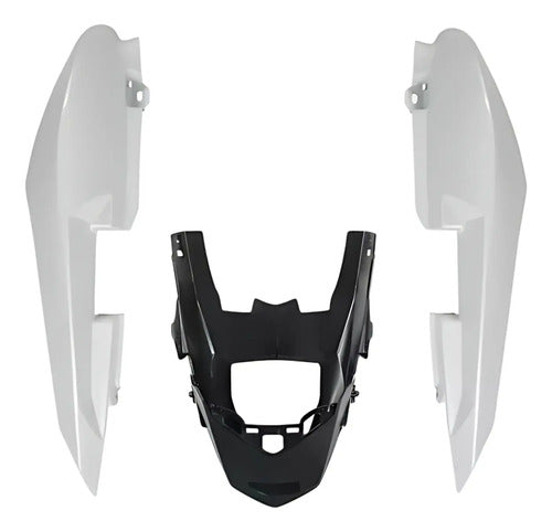 Rabeta Lateral Completa Paramotos Yamaha Fazer 150 2014 a 2019 Branco