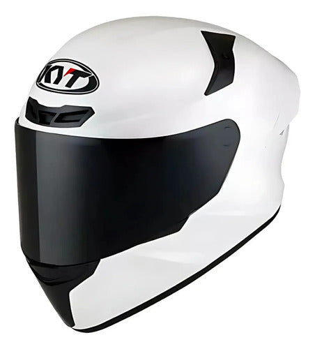 Capacete KYT TT-Course Solid Branco Brilhante