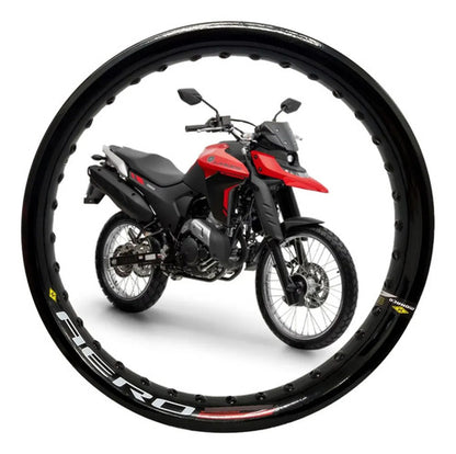 Aro de Roda Traseira Aero Slim Monaco Yamaha Lander 250 Honda Xre 300 18x80 2.50 Preto Brilhante